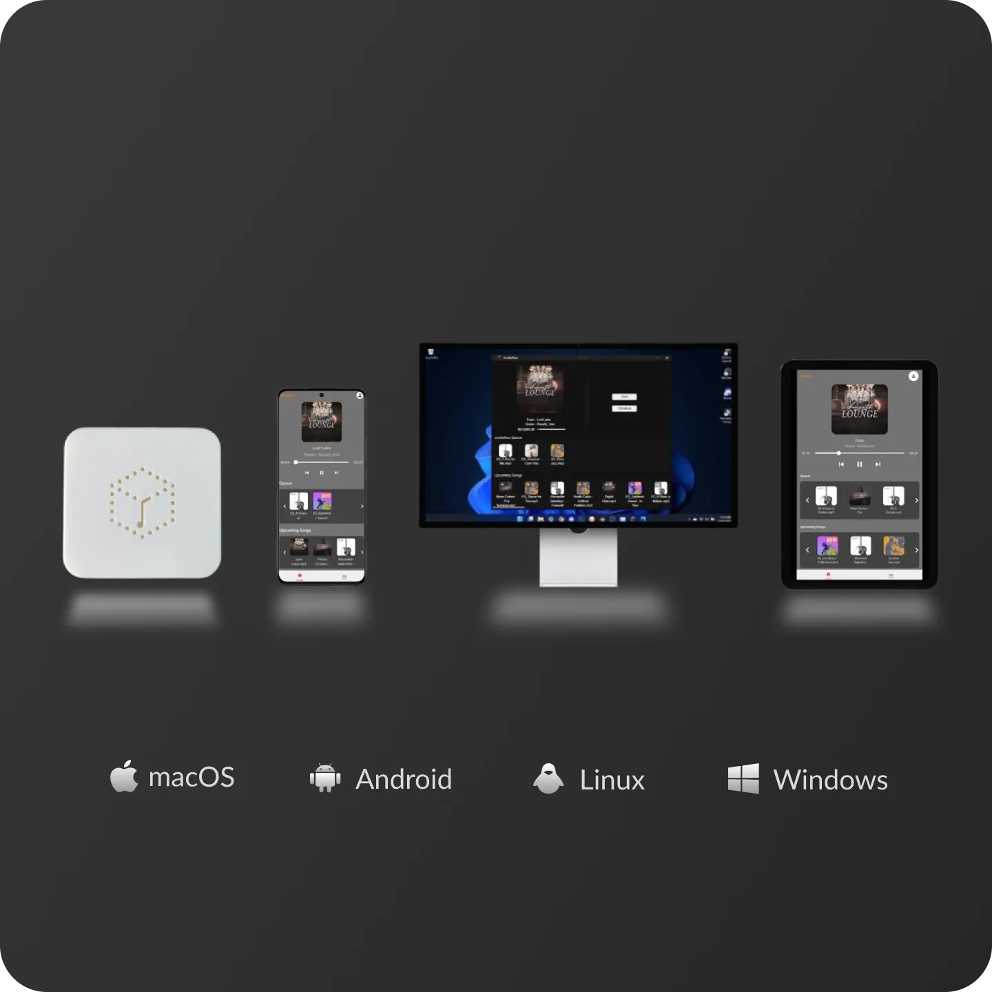 Jookebox Technology which provides curated music and playlist and controls the music